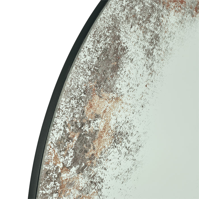 Dar Lighting Vixen Round Mirror With Foxed Detail 80cm • 002VIX80