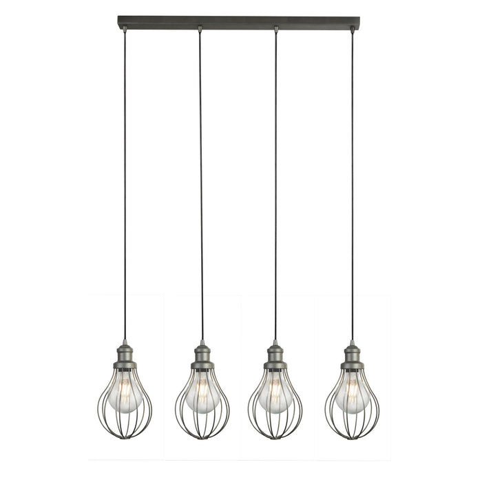 Searchlight Balloon Cage 4Lt Pendant, Pewter • 1384-4PW