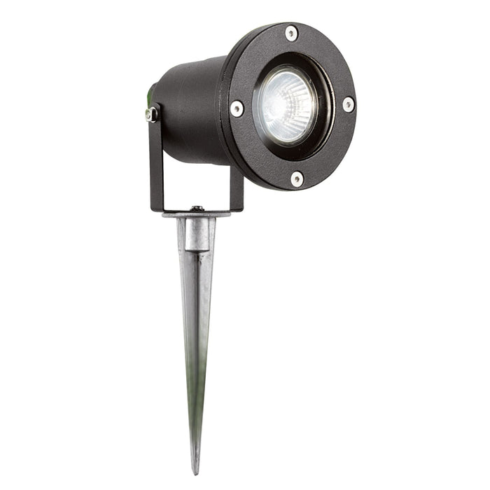 Searchlight Outdoor & Porch (Gu10 Led) - Black Directional Spike Light • 5001BK-LED