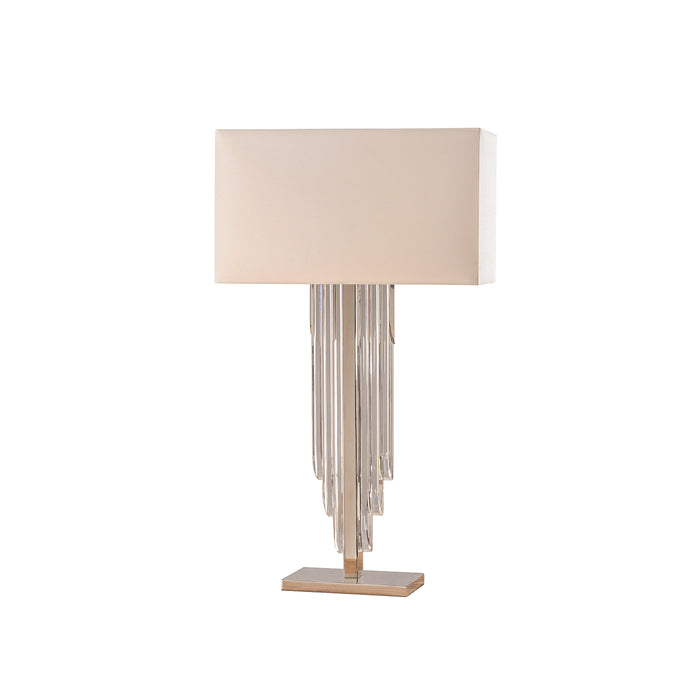 Interiors 1900	63475	Crystal Cascade Table Lamp & Cream Shade