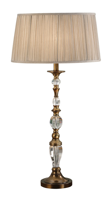 Interiors 1900	63593	Polina Antique Brass Large Table Lamp  Beige Shade