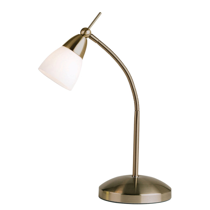 Endon Lighting 652-TLAN Range Single Light Touch Table Lamp Antique Brass Finish