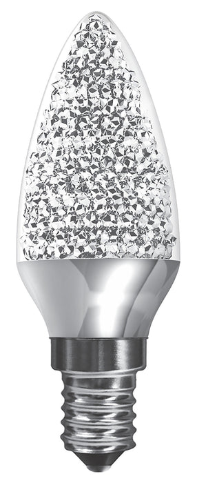 Luxram Kaleido LED Candle E14 Dimmable 3.5W Warm White 3000K, 250lm, Chrome Finish, 3yrs Warranty • 700300013