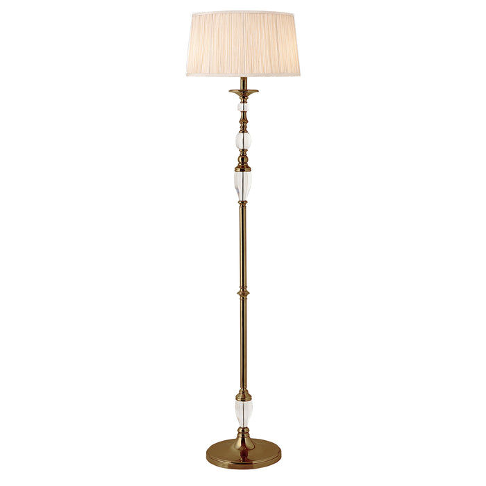 Interiors 1900	70811	Polina Antique Brass Floor Lamp & Beige Shade