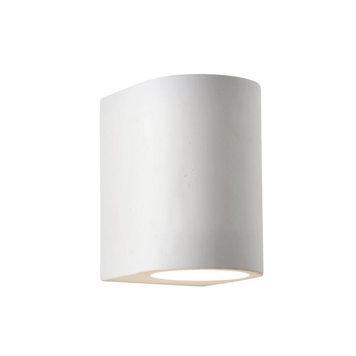Searchlight Gypsum G9 White Curved Cylinder Plaster Wall Light • 8436
