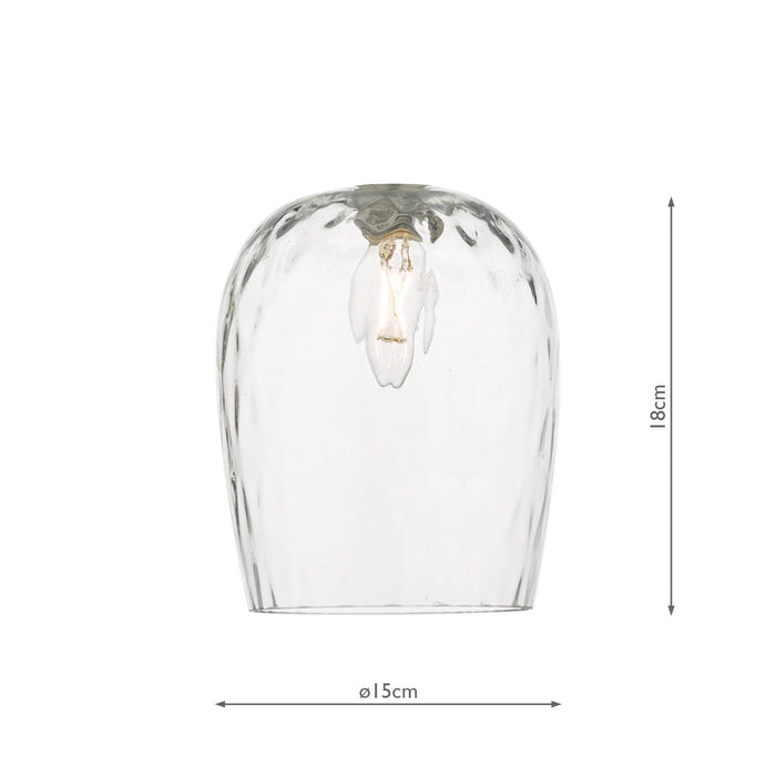 Dar Lighting Accessory Easy Fit Clear Dimpled Glass Shade • ACC863