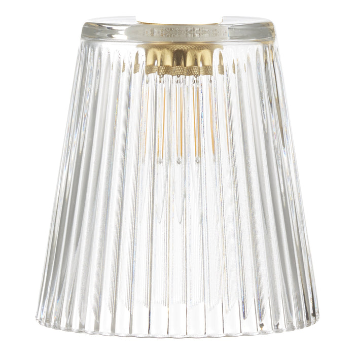 Dar Lighting Accessory Easy Fit Clear Ribbed Glass Shade • ACC865