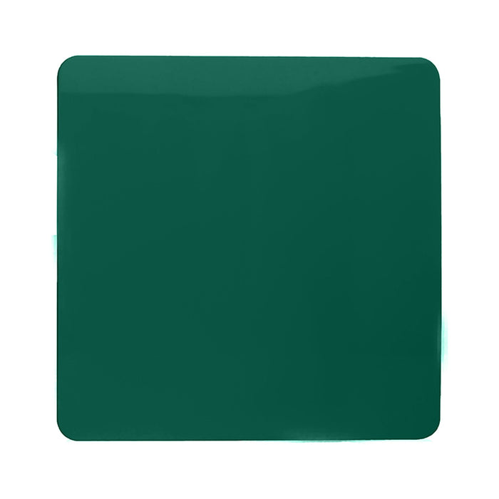 Trendi, Artistic Modern 1 Gang Blanking Plate Dark Green Finish, BRITISH MADE, (25mm Back Box Required), 5yrs Warranty • ART-BLKDG