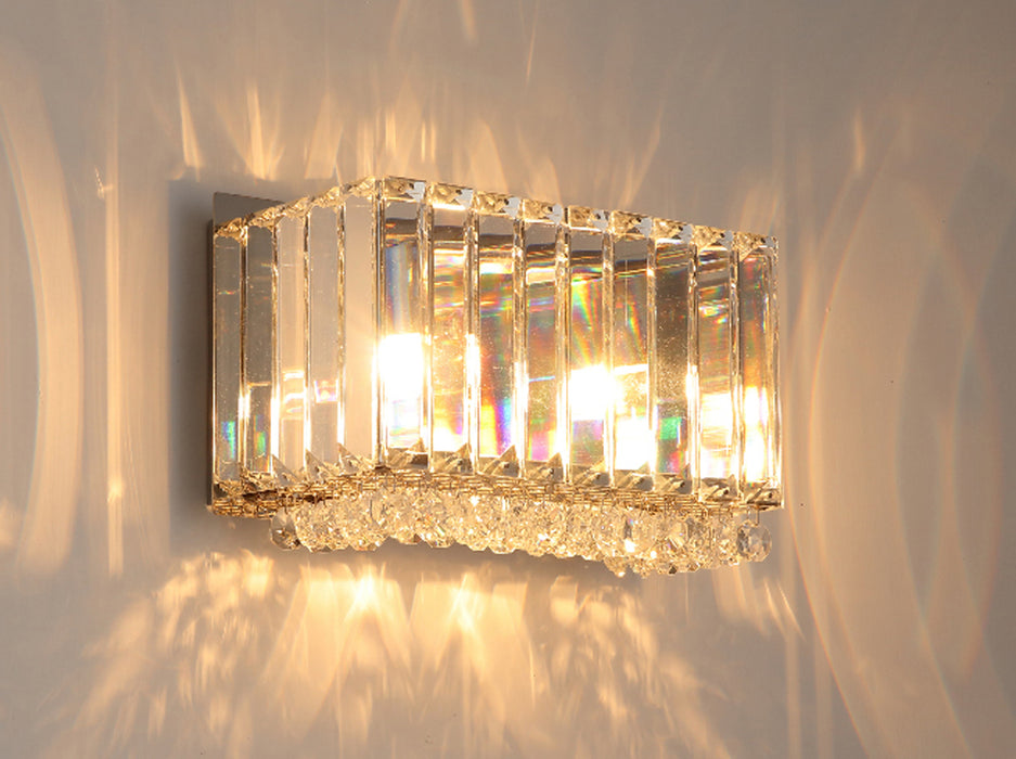 Regal Lighting Appleton 2 Light Square Crystal Wall Light • SLB1025