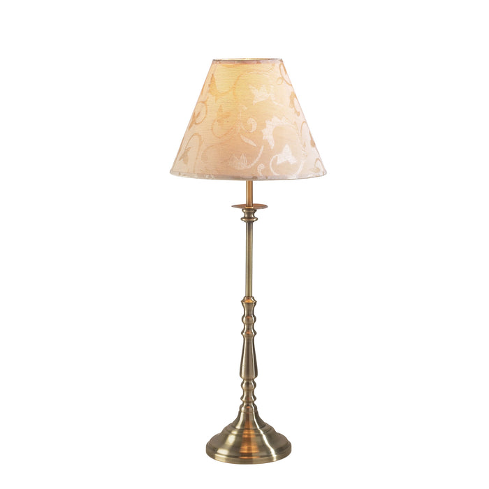 Dar Lighting Blenheim Table Lamp Antique Brass With Shade • BLE4175