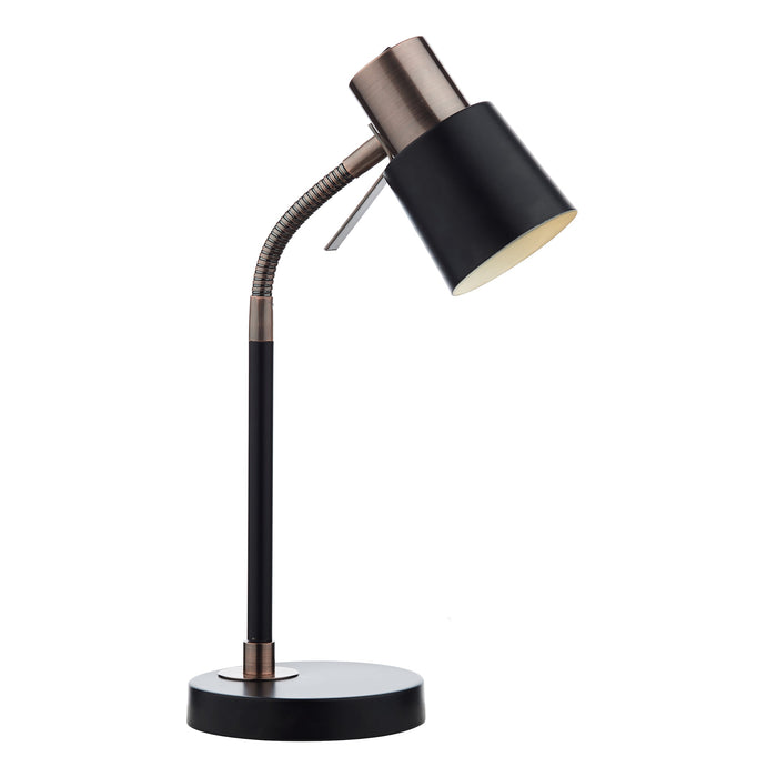 Dar Lighting Bond Task Table Lamp Black Copper • BON4254