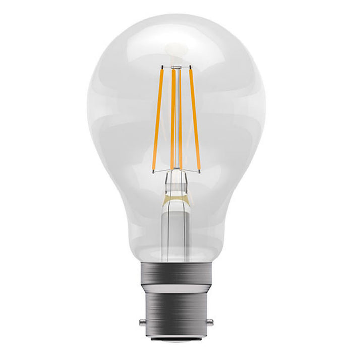 B22 8W LED Filament GLS Clear 2700k Warm White Dimmable