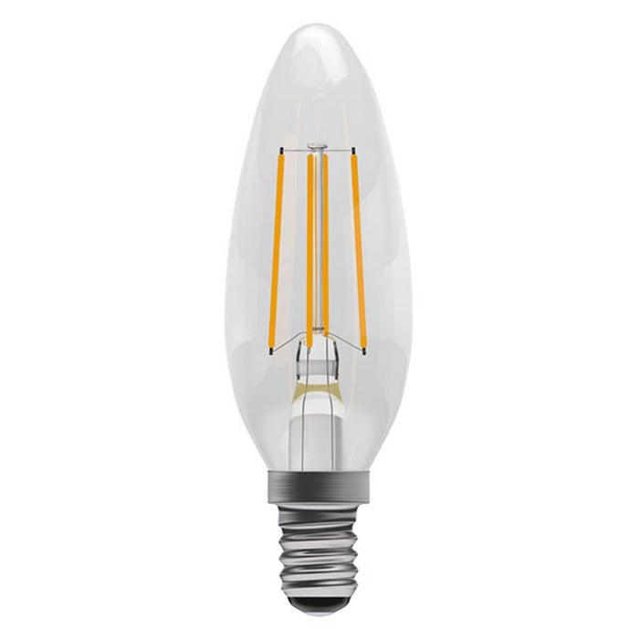 E14 4W LED Filament Candle Bulb Clear 2700k Warm White Dimmable