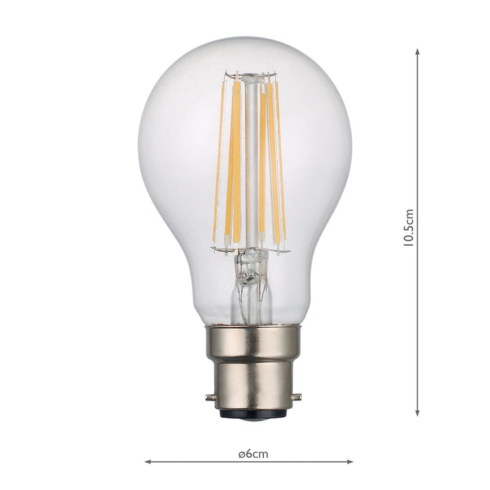 Dar Lighting BUL-B22-LED-4 GLS LED 8w 1000 Lumens Dimmable (Pack Of 5)