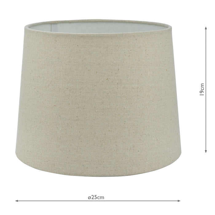 Dar Lighting Cane Natural Linen Tapered Drum Shade 25cm • CAN1029
