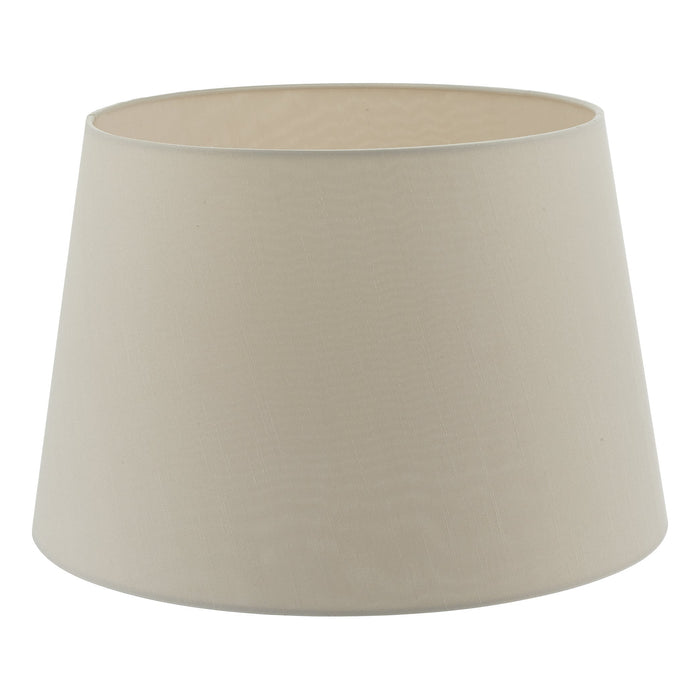 Dar Lighting Cezanne Taupe Faux Silk Tapered Drum Shade 35cm • CEZ1429