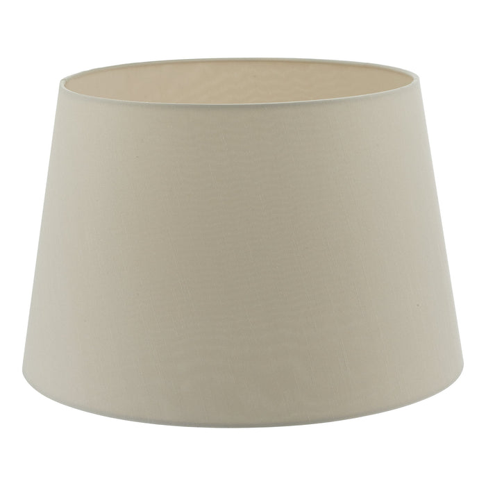 Dar Lighting Cezanne Taupe Faux Silk Tapered Drum Shade 40cm • CEZ1629