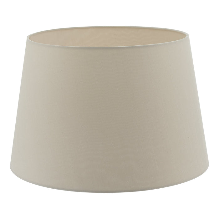 Dar Lighting Cezanne Taupe Faux Silk Tapered Drum Shade 45cm • CEZ1829