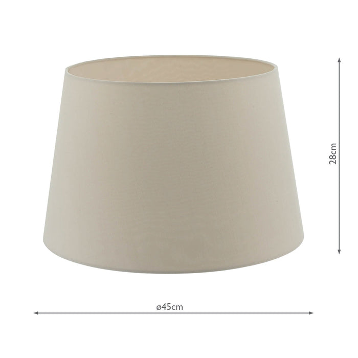 Dar Lighting Cezanne Taupe Faux Silk Tapered Drum Shade 45cm • CEZ1829