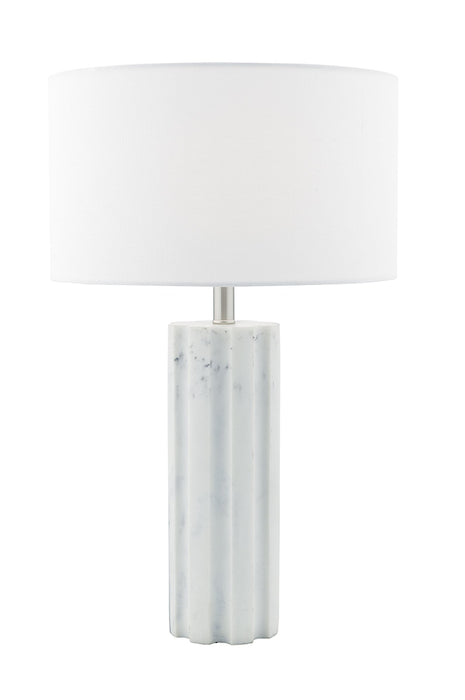 Dar Lighting Erebus Table Lamp Marble Effect With Shade • ERE422