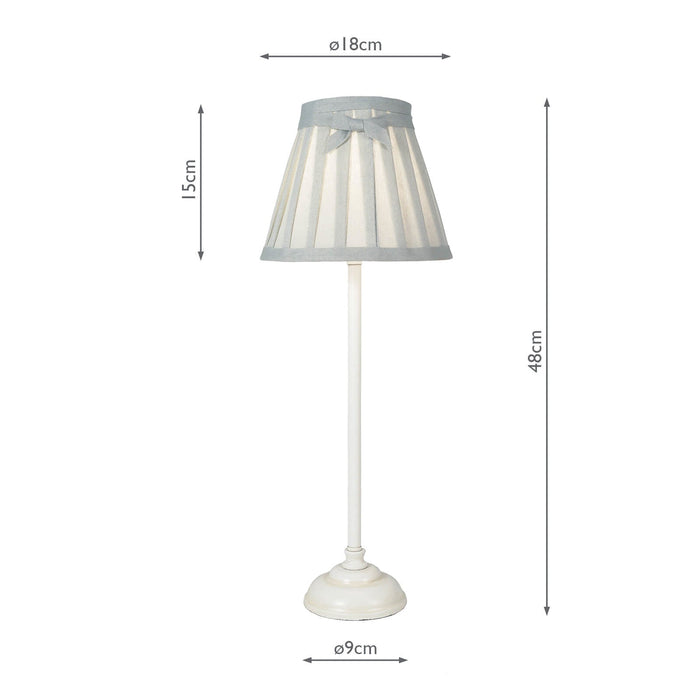 Dar Lighting Grace Table Lamp Antique White With Shade • GRA422