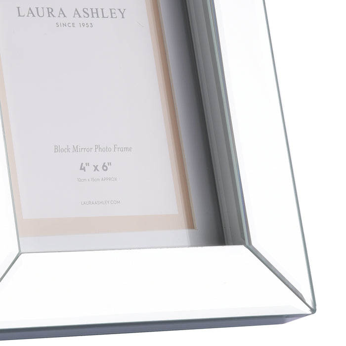 Laura Ashley Block Mirror Photo Frame 4x6" • LA3534446-Q