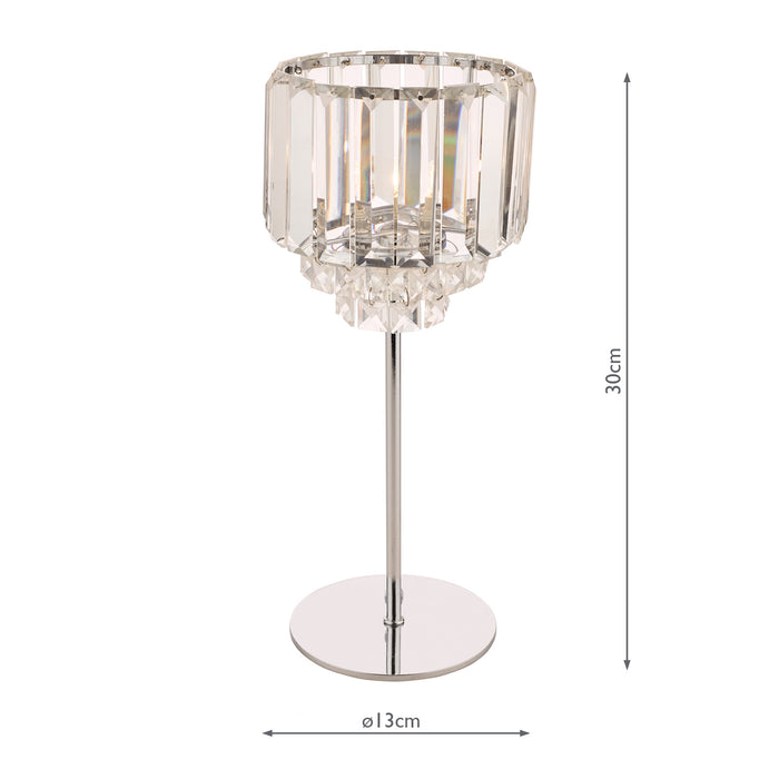 Laura Ashley Vienna Table Lamp Crystal & Polished Chrome • LA3569659-Q