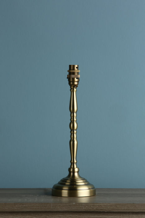 Laura Ashley Corey Antique Brass Candlestick Table Lamp Base Only • LA3569671-Q