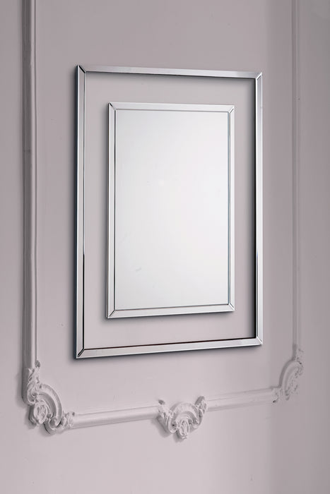 Laura Ashley Evie Small Rectangle Mirror Clear Frame 100 x 80cm • LA3637735-Q