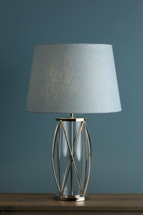 Laura Ashley Beckworth Large Table Lamp Polished Nickel Glass Base Only • LA3688858-Q