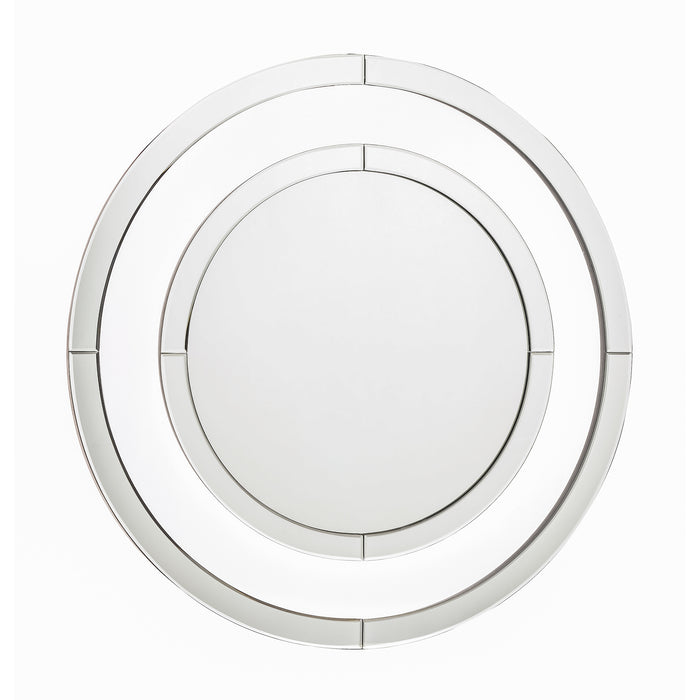 Laura Ashley Evie Small Round Mirror Clear Frame 60cm • LA3691921-Q