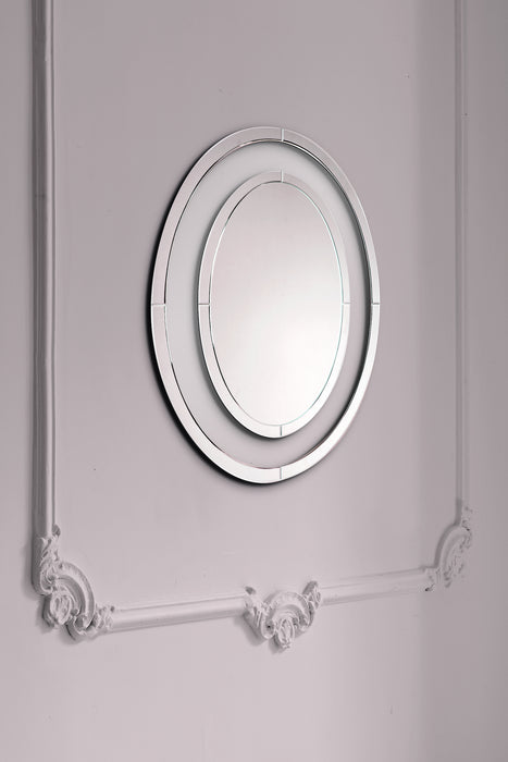 Laura Ashley Evie Oval Mirror Clear Frame 80 x 60cm • LA3715727-Q