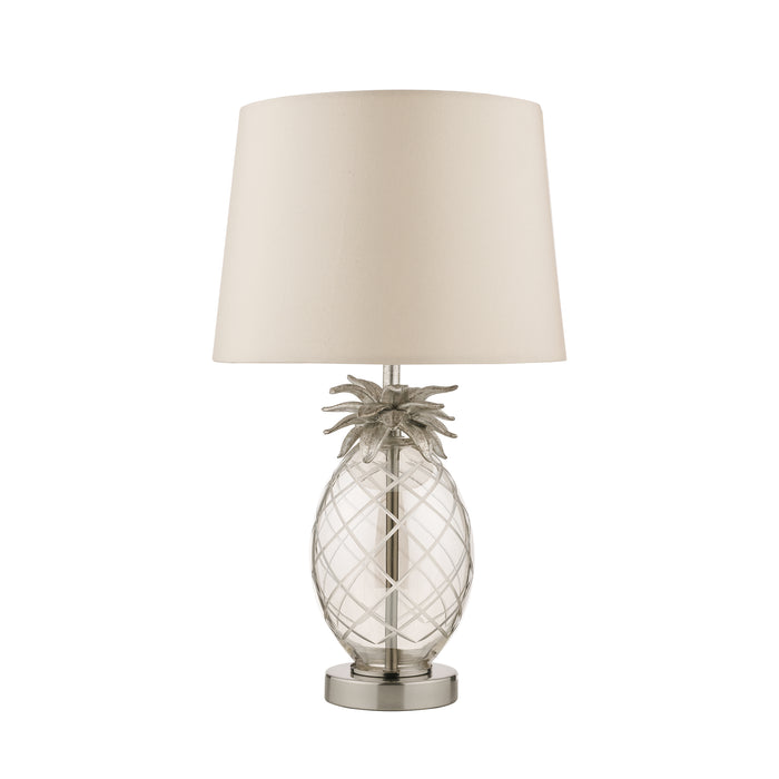 Laura Ashley Small Pineapple Table Lamp Champagne Cut Glass With Shade • LA3724961-Q