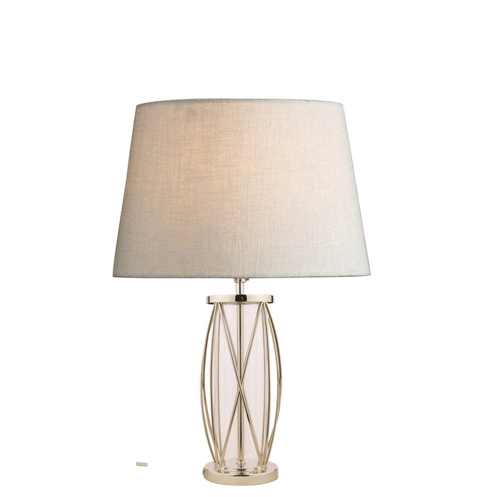 Laura Ashley Beckworth Small Table Lamp Polished Nickel Glass Base Only • LA3725834-Q
