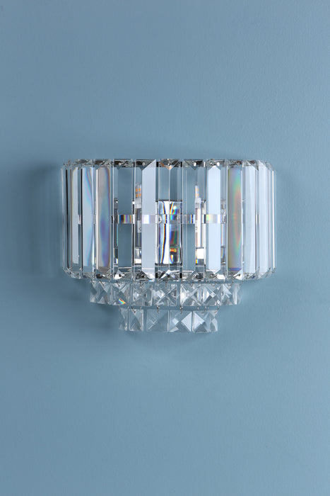 Laura Ashley Vienna Wall Light Polished Chrome Crystal • LA3727746-Q