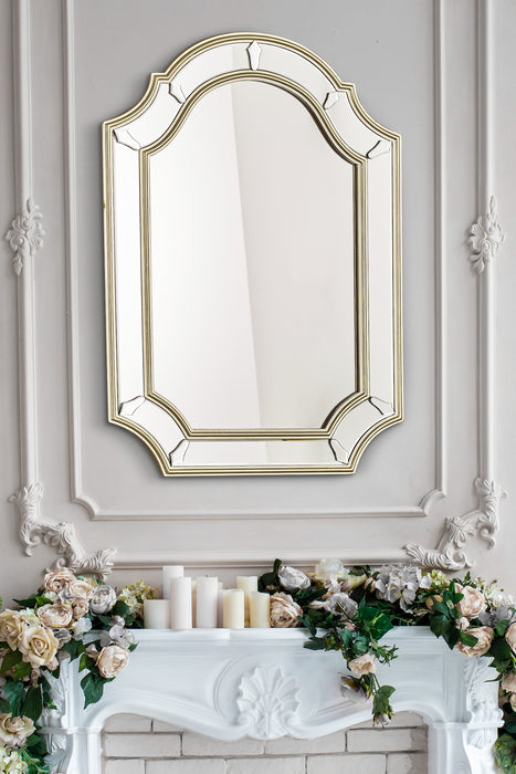 Laura Ashley Braxton Rectangle Mirror With Champagne Edging 102 x 71cm • LA3756026-Q