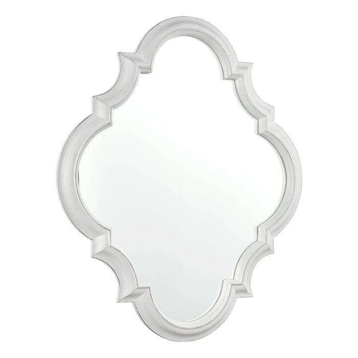 Laura Ashley Elisse Diamond Mirror Distressed Ivory/Champagne 90 x 75cm • LA3756029-Q