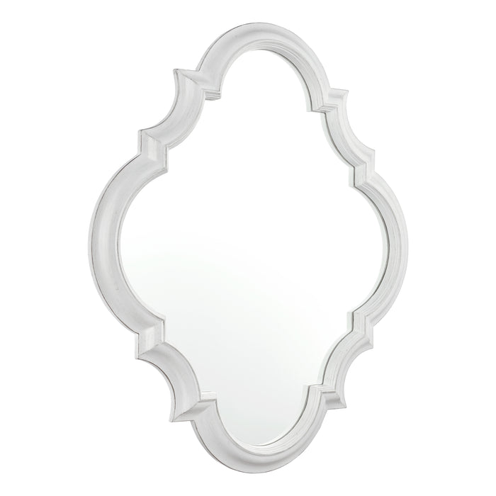 Laura Ashley Elisse Diamond Mirror Distressed Ivory/Champagne 90 x 75cm • LA3756029-Q