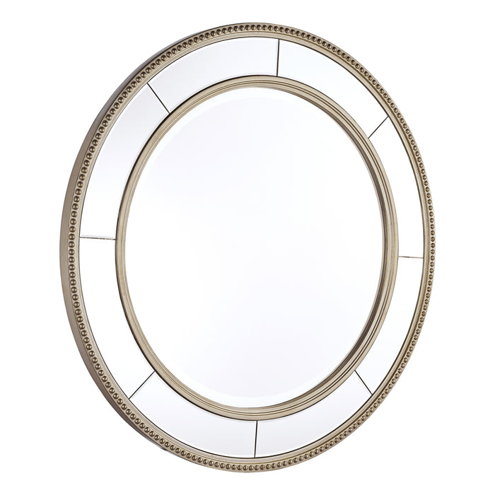 Laura Ashley Nolton Round Mirror Distressed Glass 110cm • LA3756037-Q