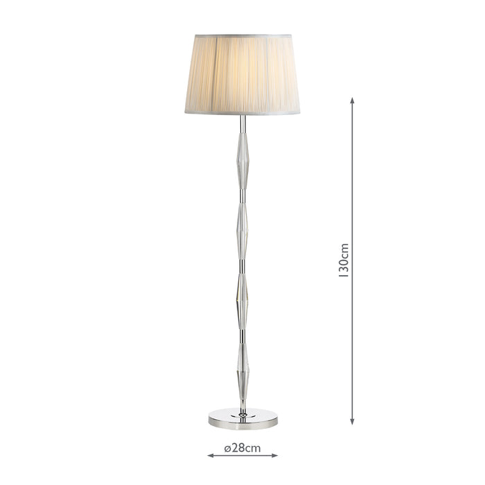Laura Ashley Blake Floor Lamp Polished Chrome Crystal Base Only • LA3756052-Q