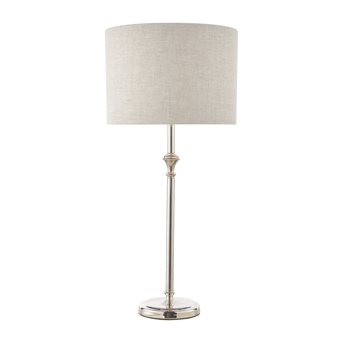 Laura Ashley Highgrove Table Lamp Polished Nickel With Shade • LA3756090-Q
