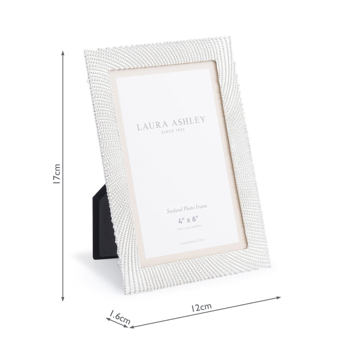 Laura Ashley Sealand Photo Frame Polished Silver 4x6 Inch • LA3756170-Q