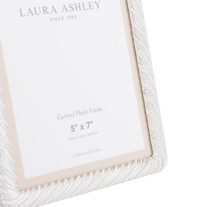 Laura Ashley Cartmel Photo Frame Polished Silver 5x7 inch • LA3756175-Q