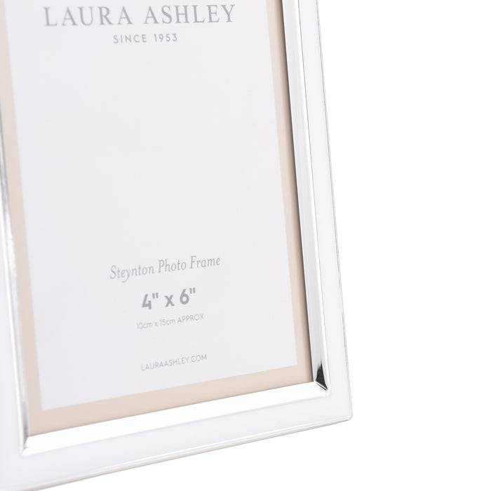 Laura Ashley Steynton Photo Frame Polished Silver 4x6 Inch • LA3756178-Q