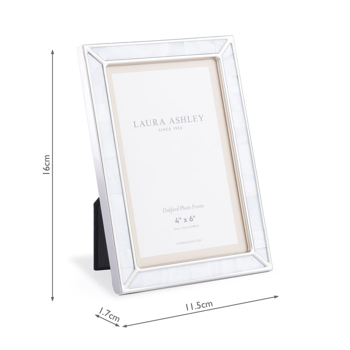 Laura Ashley Oakford Photo Frame Mother Of Pearl 4x6 Inch • LA3756183-Q