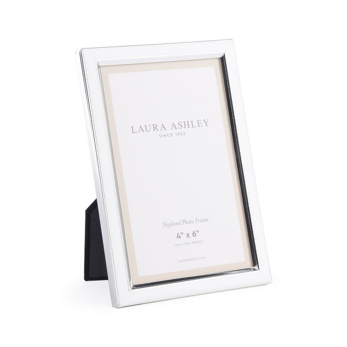 Laura Ashley Neyland Photo Frame Polished Silver 4x6 Inch • LA3756185-Q