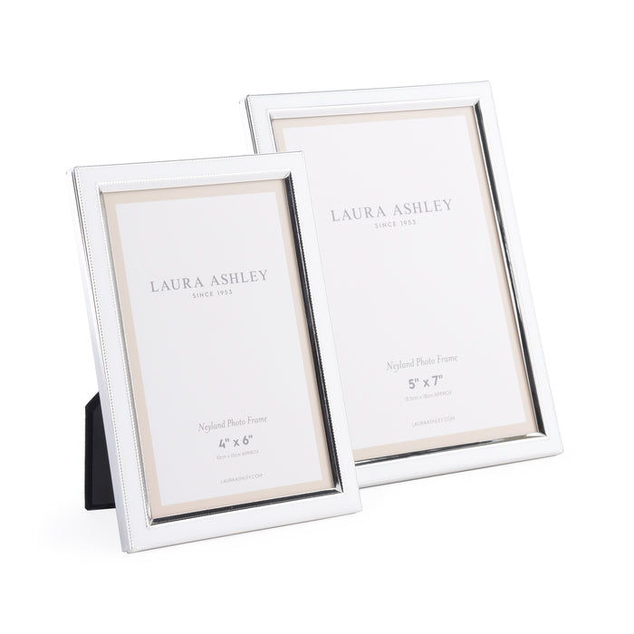 Laura Ashley Neyland Photo Frame Polished Silver 4x6 Inch • LA3756185-Q