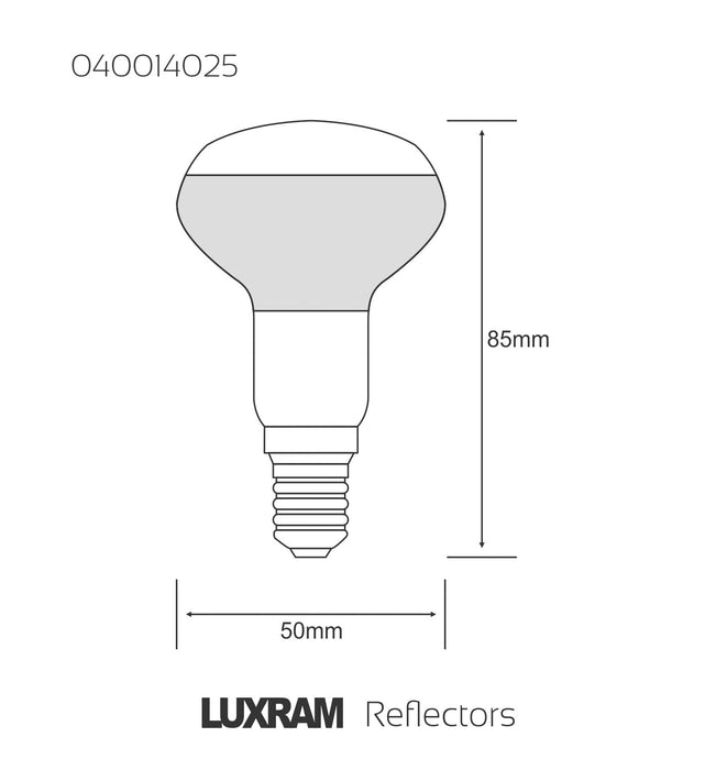 Luxram  R50 40° E14 Frosted 25W Reflector  • 040014025