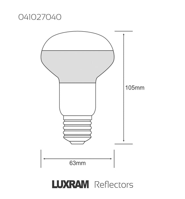 Luxram  R63 35° E27 Frosted 40W Reflector  • 041027040