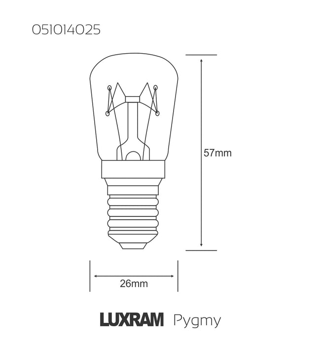 Luxram  Pygmy E14 Clear 25W  • 051014025